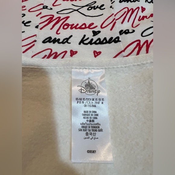 Disney Women's Zip Hoodie, Minnie with Red Sequin Bows, Brand New, Size XS - Picture 10 of 13